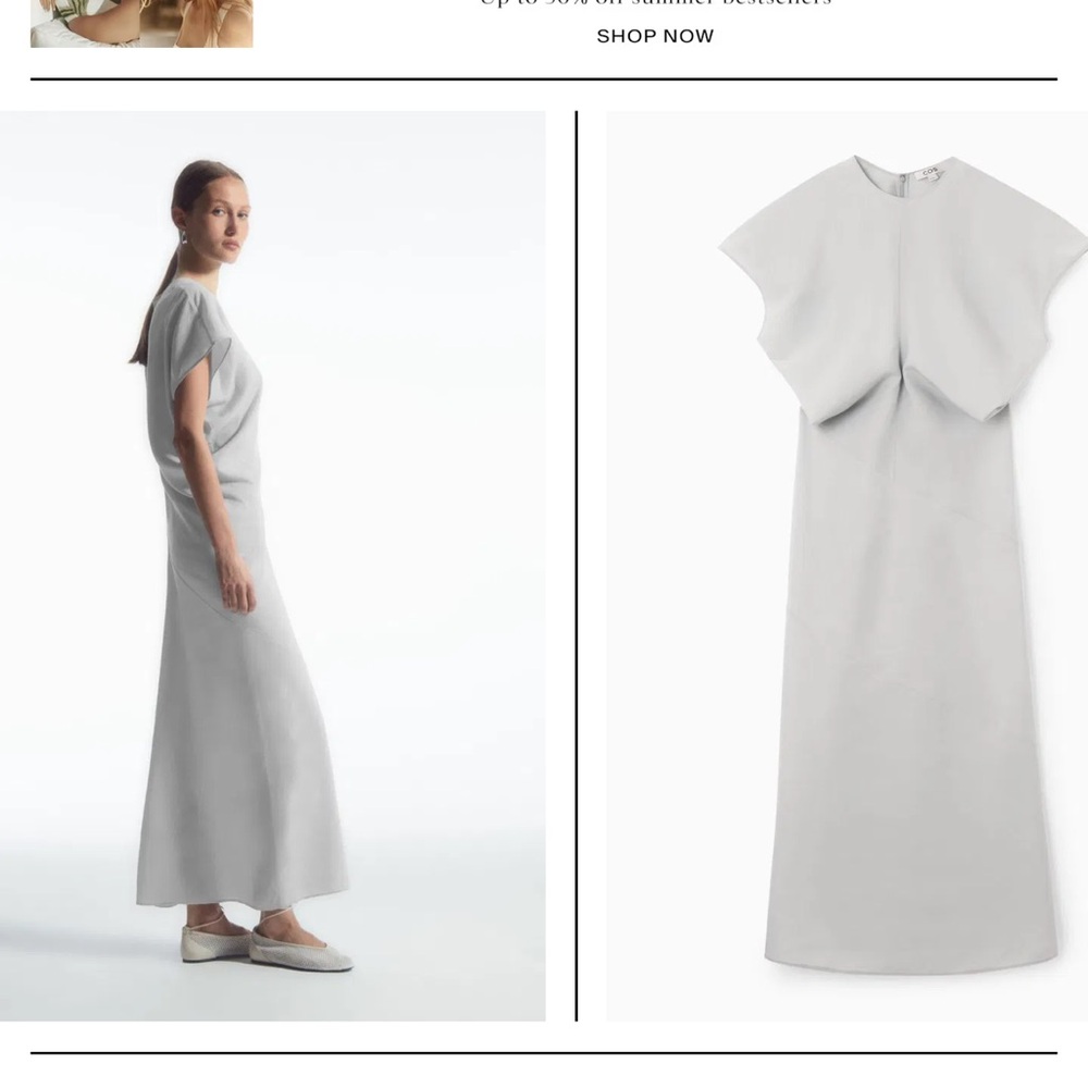 COS Gray Dolman Sleeve Maxi Dress - Picture 3 of 5